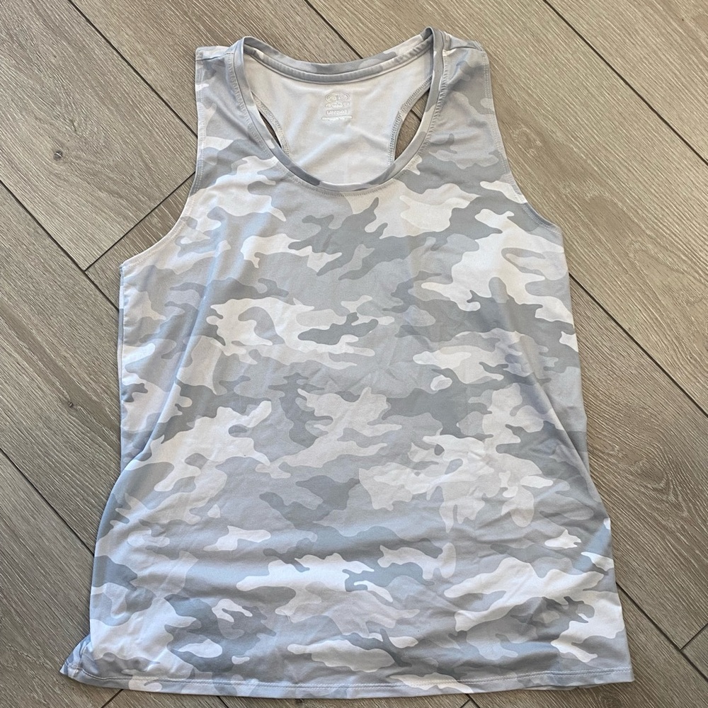 White and Gray Athletic Tank